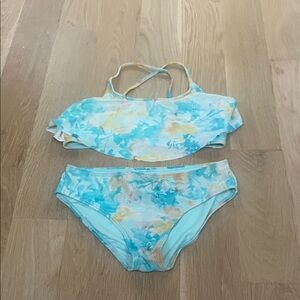 Athleta Girl Floral Bikini Bottom - Blue and Orange